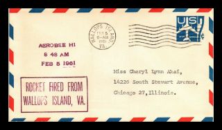 Dr Jim Stamps Us Aerobee Hi Rocket Fired Space Event Cover Wallops Island