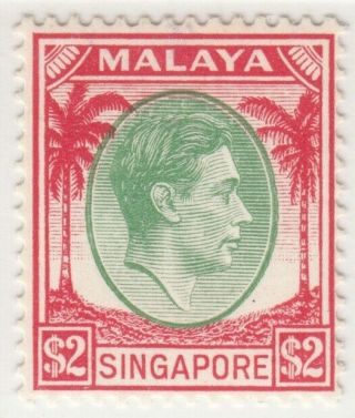 Singapore 1948 King George Vi Definitives Perf 14 $2 Mnh Vf