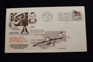 Space Cover 1980 Machine Cancel F - 104 Shuttle Tile Test Phase Two Test 1 (3557)