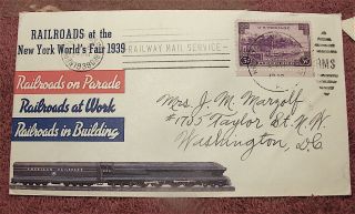 Two (2) Early Rail Road Related Covers - - - 1949 and 1939 2