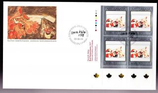 Canada Oversize Fdc Ll Pb Art Masterpieces: 1992 Sc 1419 Milne - Red Nasturtiums