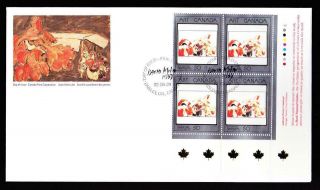 Canada Oversize Fdc Lr Pb Art Masterpieces: 1992 Sc 1419 Milne - Red Nasturtiums