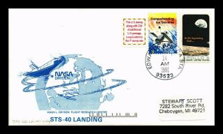 Dr Jim Stamps Us Sts 40 Space Shuttle Landing Event Cover Edwards Afb 1991