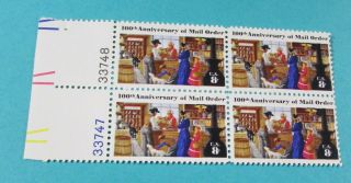 U.  S.  Stamp - - [block Of 4] - - Mail Order - - 100 Years - - (1972) - - Scott 1468 - -