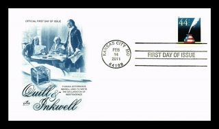 Dr Jim Stamps Us Thomas Jefferson Quill Inkwell 44c First Day Cover Art Craft