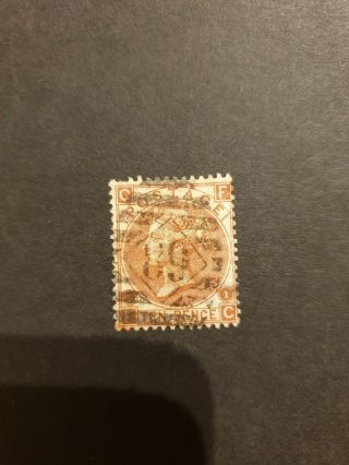 Gb 1867 10d Red Brown Sg112