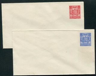 Zanzibar 1904 Postal Stationery Envelopes 1a & 2½a U.  8 & U.  9