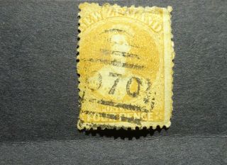 Zealand 1862 4d Yellow Sg120