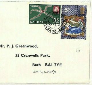 Barbados Cover Gb Mixed Franking 1980 Unusual Star Fish {samwells - Covers}w188