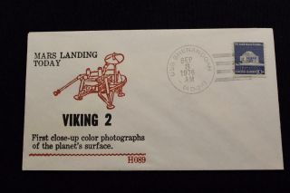 Space Cover 1976 Viking 2 Mars Landing 1st Color Photos Of Mars Surface (2918)