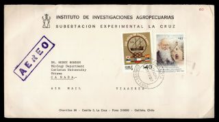 Dr Who 1986 Chile To Canada Air Mail C120642