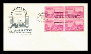 Us Cover National Capital Sesquicentennial Block Of 4 Fdc House Of Farnum