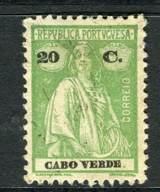 Portugal Cabo Verde 1914 - 20 Early Ceres Issue Fine 20c.  Value