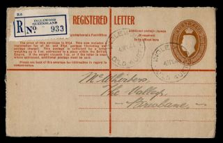Dr Who 1944 Australia Inglewood Registered Letter Stationery C118767