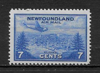 Newfoundland,  Canada,  1943,  Airmail,  7c Stamp,  Perf,  Mnh