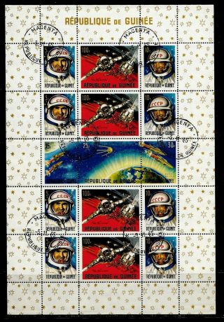 1965 Guinea Miniature Sheet Depicting Conquest Of Space - Ussr Cto
