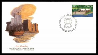 Canada Fdc 1983 Fort Chambly Fleetwood First Day Cover Wwa_89238
