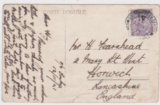 Turkey - 1921 Ww 1 Allied Occupation British P O Constantinople Postcard Cover