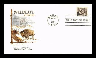 Us Cover White Tail Deer Wildlife Fdc House Of Farnum Cachet