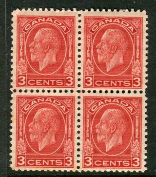 Canada; 1932 - 33 Early Gv Issue Fine Hinged 3c.  Block Of 4