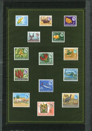Weeda Southern Rhodesia 95 - 108 Vf Lh 1964 Commonwealth Issues Cv $47.  65