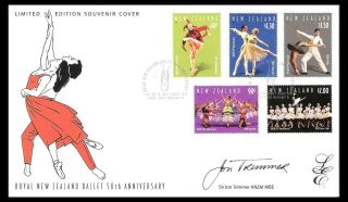 Zealand 2003 Royal Ballet 50th L/e Signed Souvenir Cover (vf)
