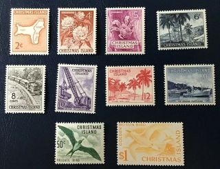 Christmas Island - 1963 Definitives Set Of 10 Stamps,  Sg 11 - 20,  Mnh