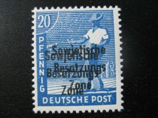 Soviet Occupation Zone Mi.  189 Dd Mnh Double Overprint Stamp Cv $72.  50