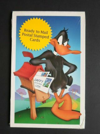 1999 Daffy Duck Looney Tunes Set Of 10 Postcards Cat Ux304