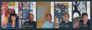 2003 Samoa Art Of Samoa Set Of 5 Fine Mnh