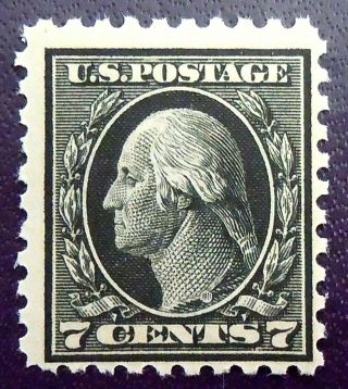 U.  S.  1914 Sc 430,  7c Single O.  G.  Fnh Cv$180