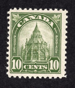 Canada 173 10 Cent Olive Green Library Of Parliament King George V Arch Mnh