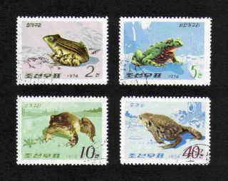 Korea 1974 Amphibians / Frogs / Toads Complete Set Of 4 Values (sg N1276 - 9)