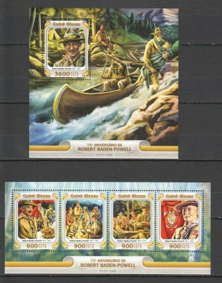 St890 2016 Guinea - Bissau Organizations Scouting Baden - Powell 1kb,  1bl Mnh Stamps