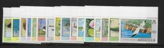 1977 - 78 Anguila: Fauna And Flora Complete Set Of 16 Values Sg274 - 289 Mnh