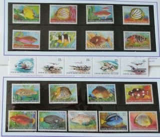 Cocos Is.  34 - 50,  72a 1979 - 81 Mnh