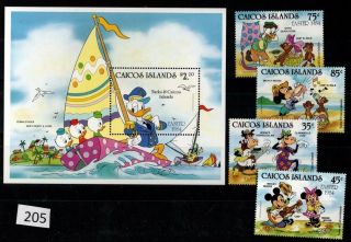 Caicos Islands 1984 - Mnh - Disney - Music - Transportation