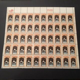 1969 California 1769 - 1969 Full Pane Stamp Sheet Of 50 Scott 1373 Us 6 Cent