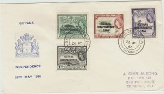 Guyana 1966 Fdc Independence Overprint Cover