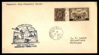 Mayfairstamps 1933 Canada First Flight Cover Cameron Bay To Camsell River Cover