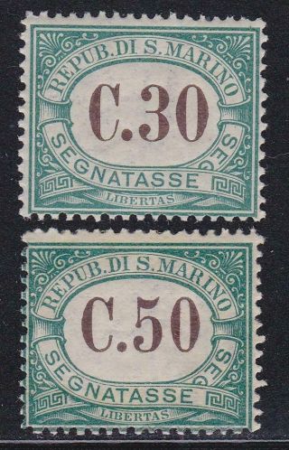 San Marino 1897 Postage Due 30c And 50c Mnh T21218