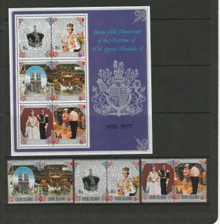 Royalty - 1977 Silver Jubilee Thematic Stamp Sets 4 Scans (2477l)