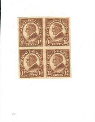 Scott 631 U.  S.  Stamps 1 1/2 Cents Block Of 4 Never Hinged Harding
