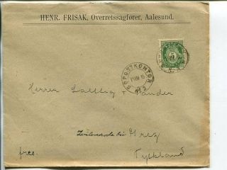 Norway 5ö On Printed Matter Cover To Germany,  Söpostkntor No 3