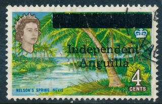 Scott 5/sg 5,  4c 1967 Independent Anguilla Overprint,  F - Vf