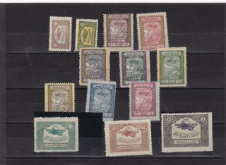 Azerbaijan Set Of Air Stamps,  Hinged With Gum,  Top Value Without Gum.