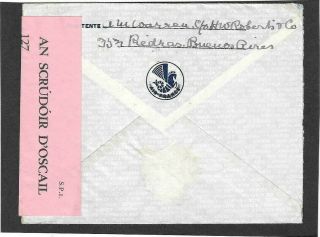 ARGENTINA.  WWII 1940 AIRMAIL COVER to IRELAND - OPENED BY CENSOR 2