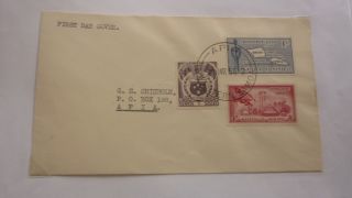 1958 Western Samoa Stamp Issue Fdc,  Set Of 3 Parliament Stamps Apia