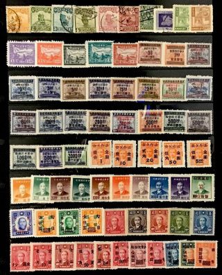 China Stamps 72 All Different Lot 91619l