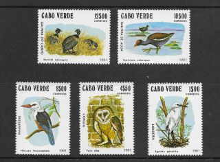 Cape Verde 1981 Birds Set Of 5 Nh